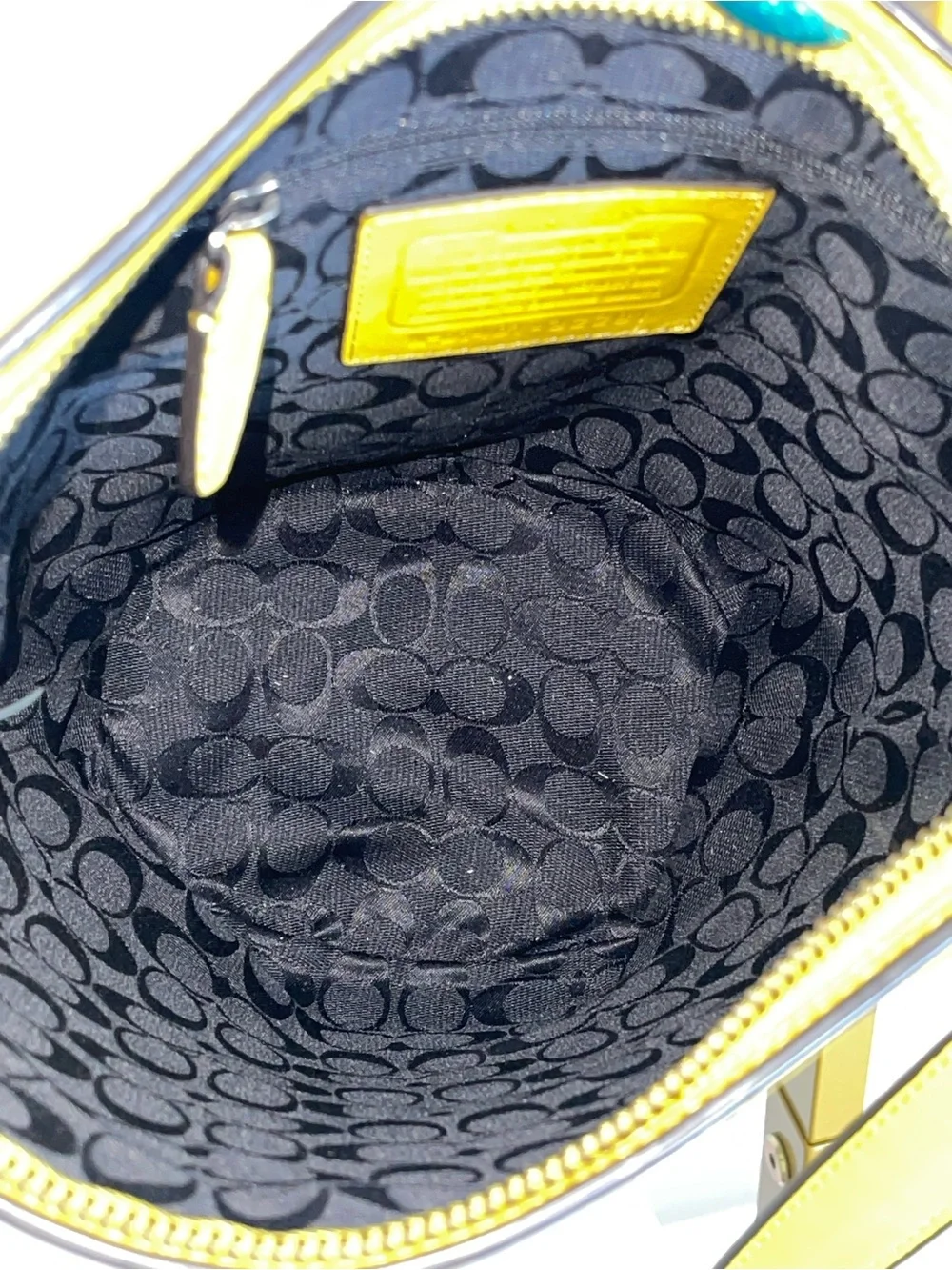 Coach Mini Duffle Yellow Bleeker Tote Handbag